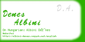 denes albini business card